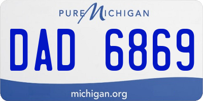 MI license plate DAD6869
