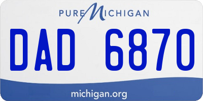 MI license plate DAD6870