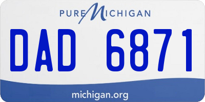MI license plate DAD6871