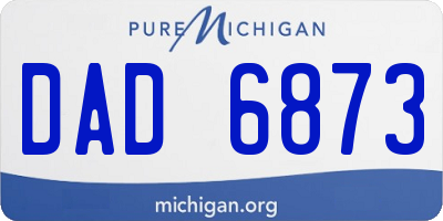 MI license plate DAD6873