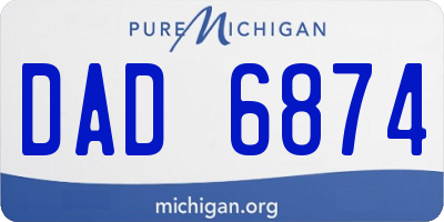MI license plate DAD6874