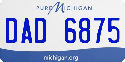 MI license plate DAD6875