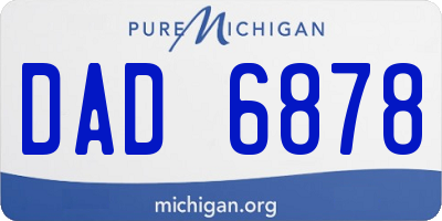 MI license plate DAD6878