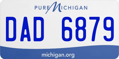 MI license plate DAD6879