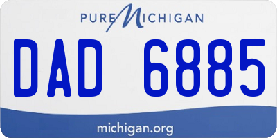 MI license plate DAD6885