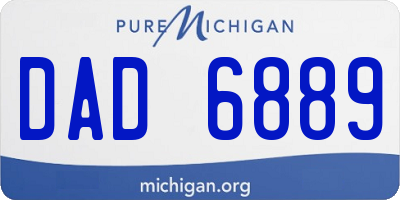MI license plate DAD6889