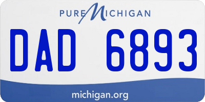 MI license plate DAD6893