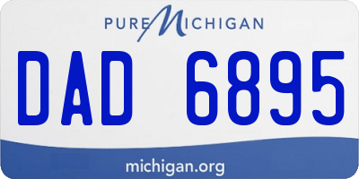 MI license plate DAD6895