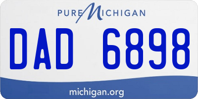 MI license plate DAD6898