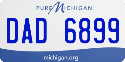 MI license plate DAD6899