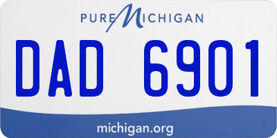 MI license plate DAD6901