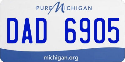 MI license plate DAD6905