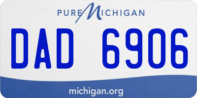 MI license plate DAD6906