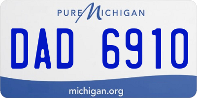 MI license plate DAD6910