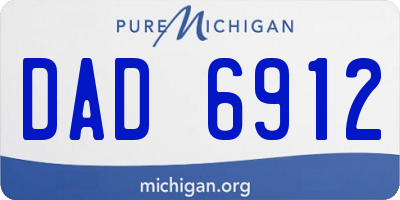 MI license plate DAD6912