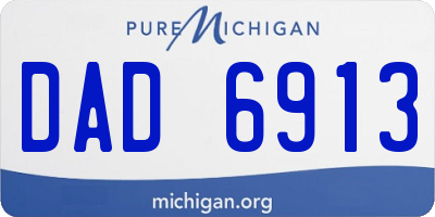 MI license plate DAD6913