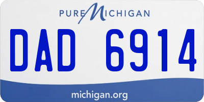 MI license plate DAD6914