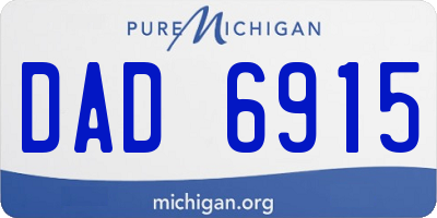 MI license plate DAD6915