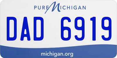 MI license plate DAD6919