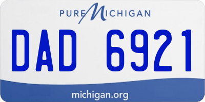 MI license plate DAD6921