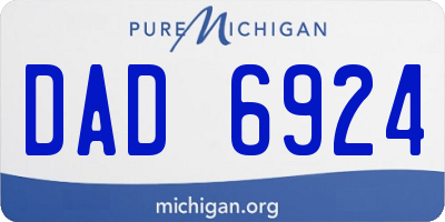 MI license plate DAD6924