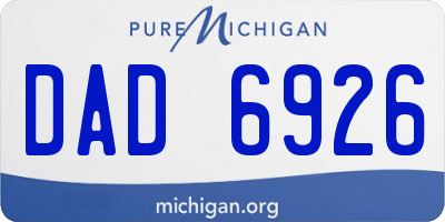 MI license plate DAD6926