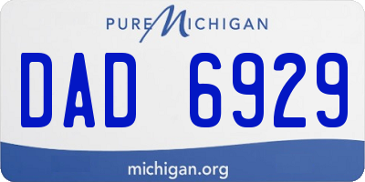 MI license plate DAD6929