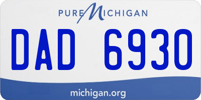 MI license plate DAD6930