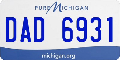MI license plate DAD6931