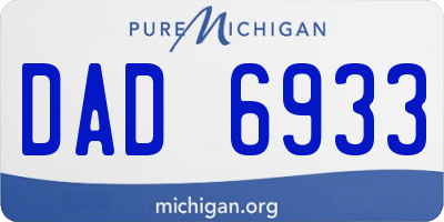 MI license plate DAD6933