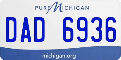 MI license plate DAD6936