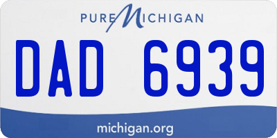 MI license plate DAD6939