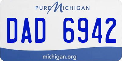 MI license plate DAD6942