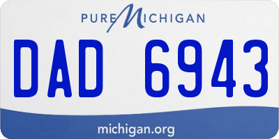 MI license plate DAD6943