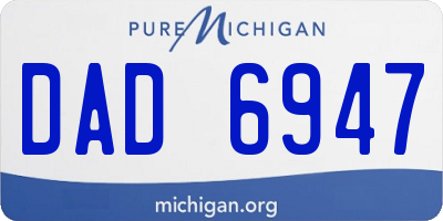 MI license plate DAD6947