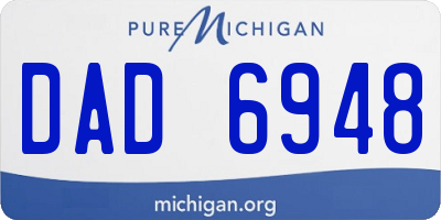 MI license plate DAD6948