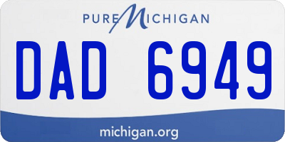 MI license plate DAD6949