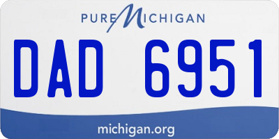 MI license plate DAD6951
