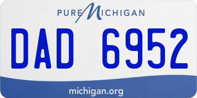 MI license plate DAD6952
