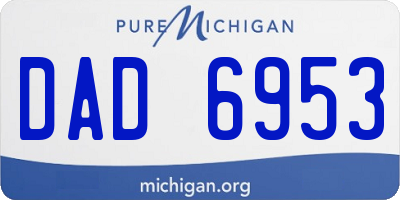 MI license plate DAD6953