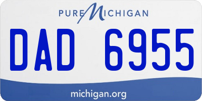 MI license plate DAD6955