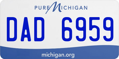 MI license plate DAD6959