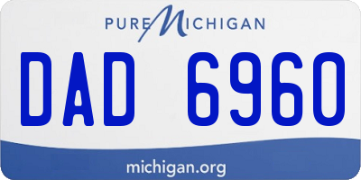 MI license plate DAD6960
