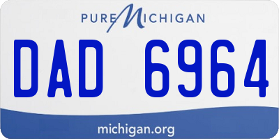 MI license plate DAD6964