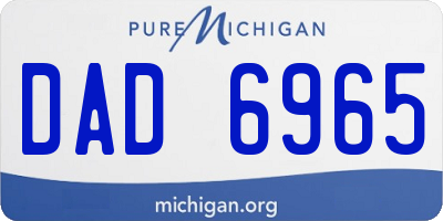 MI license plate DAD6965