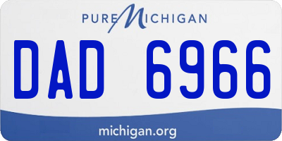 MI license plate DAD6966