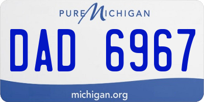 MI license plate DAD6967