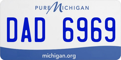 MI license plate DAD6969