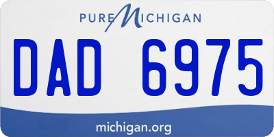 MI license plate DAD6975
