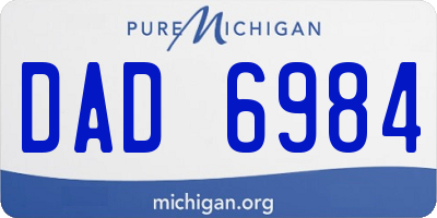 MI license plate DAD6984